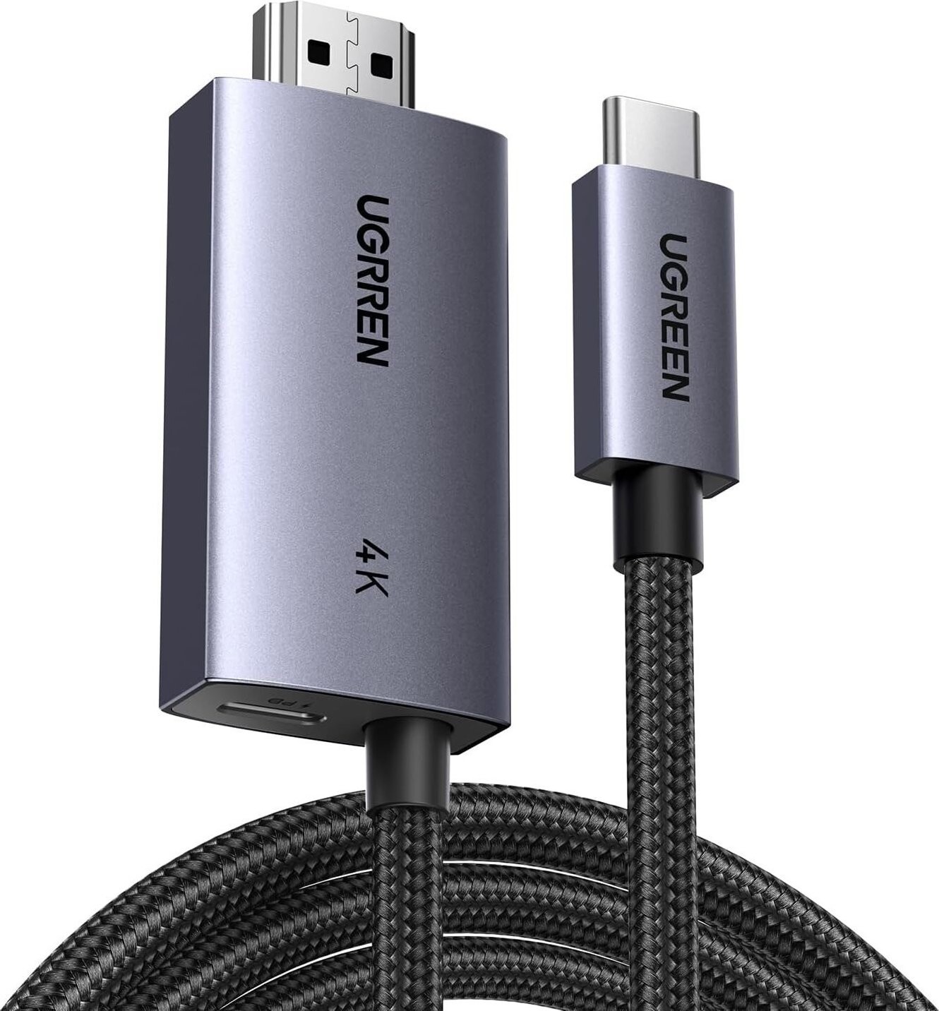 UGREEN USB C to 4K @ 60 Hz Unidirectional HDMI kábel 2 m s 100 W PD Fast Charging Adapter