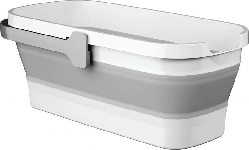 Verk 27463 Skládací silikonový koš10 l, bílošedá