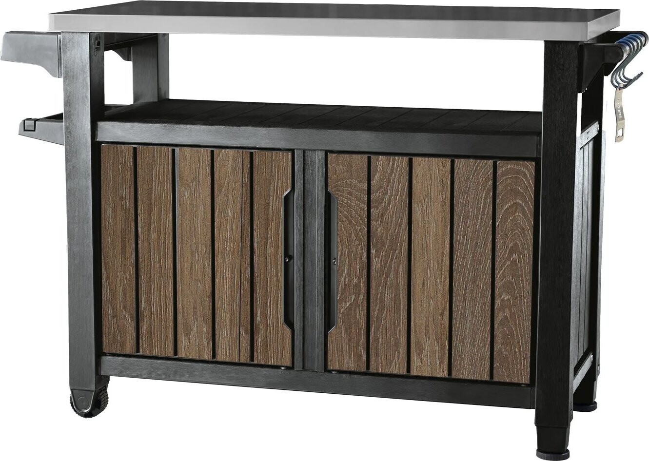 Keter Unity XL Grilovací stôl 207 l, walnut