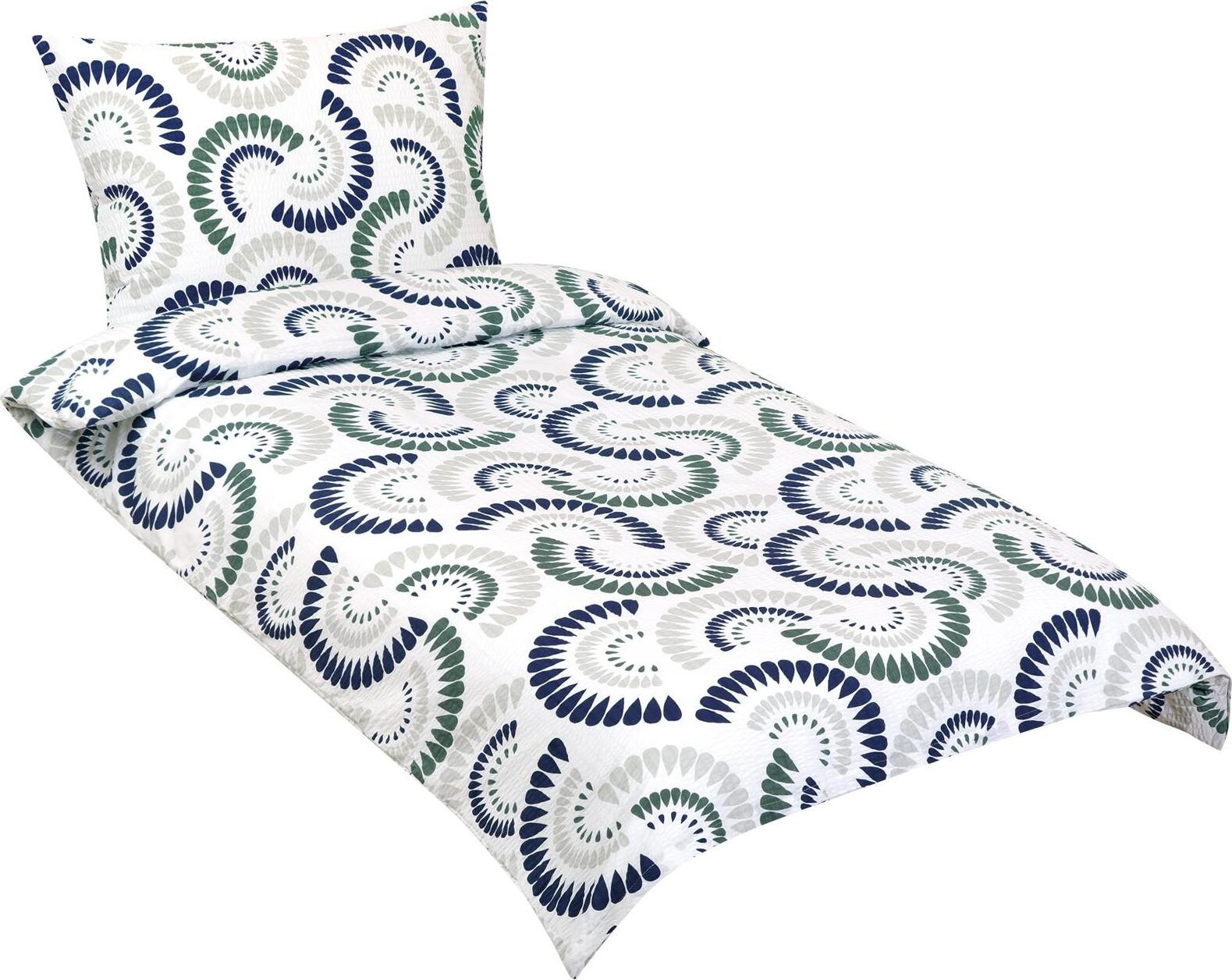 BELLATEX Povlečení krep 80/516 kapky modré 140 × 200, 70 × 90 cm