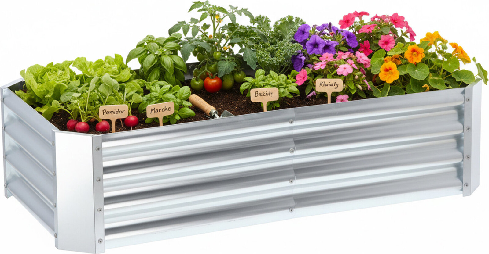 Aga Vyvýšený záhon 240 × 120 × 30 cm pozinkovaná ocel