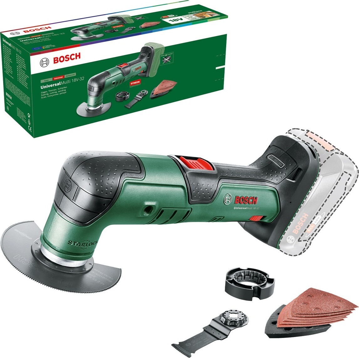 BOSCH Oscilačná brúska AKU UniversalMulti 18V-32 0.603.105.000 (bez AKU)