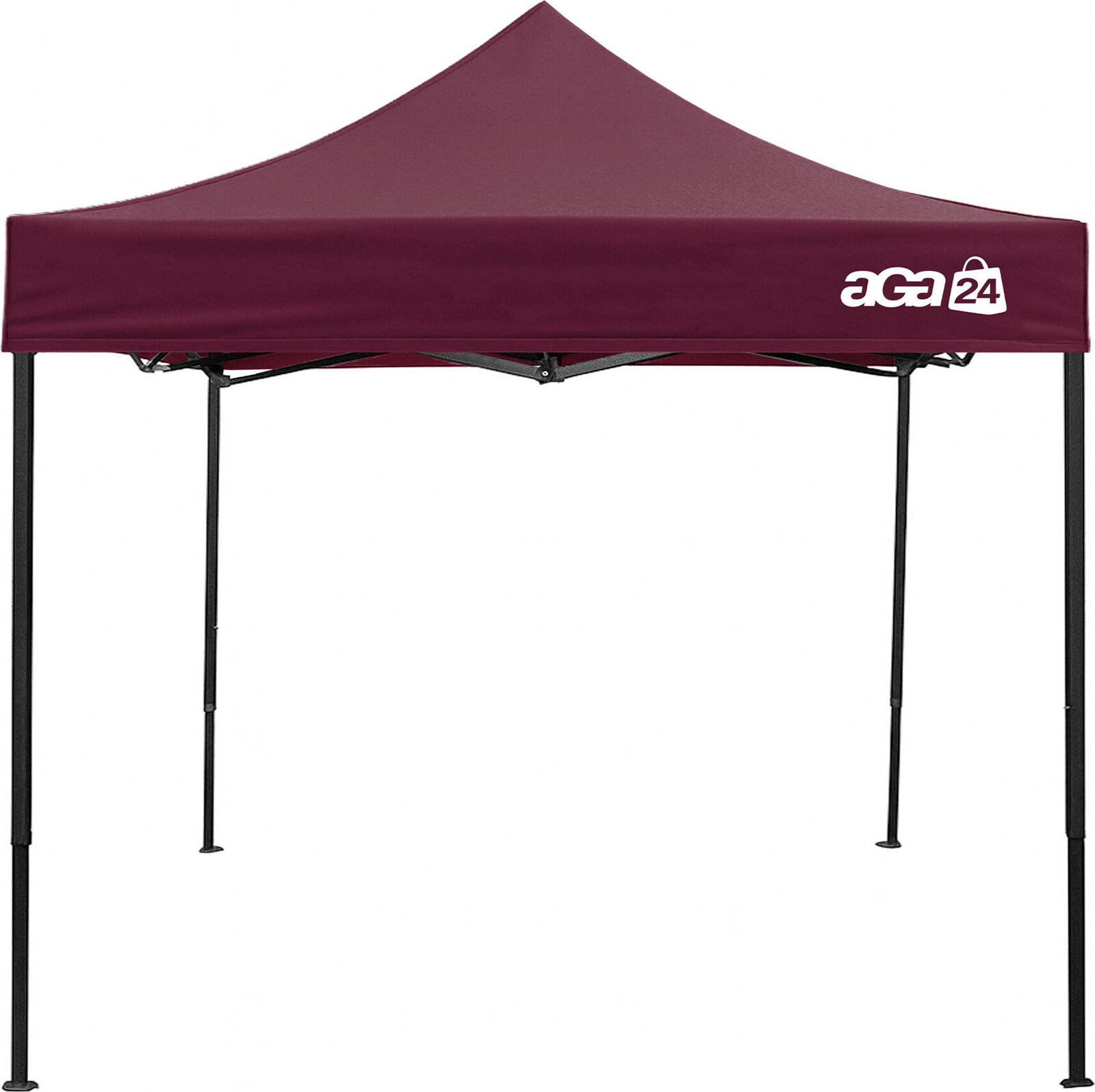 Aga Nůžkový stánek bez bočnic 3 × 3 m, tmavě červený