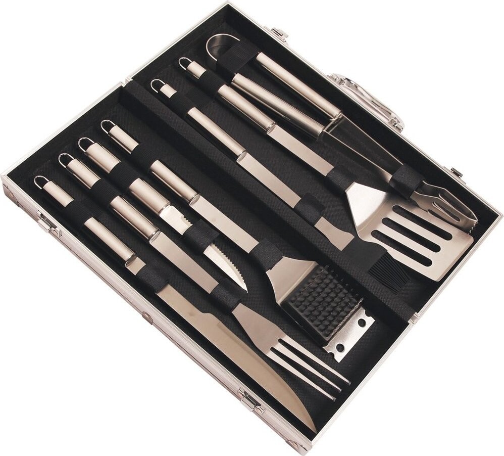 RIWALL PRO Sada grilovacího nářadí RBBQ 7S Set, nerezová, 7 ks, kufr