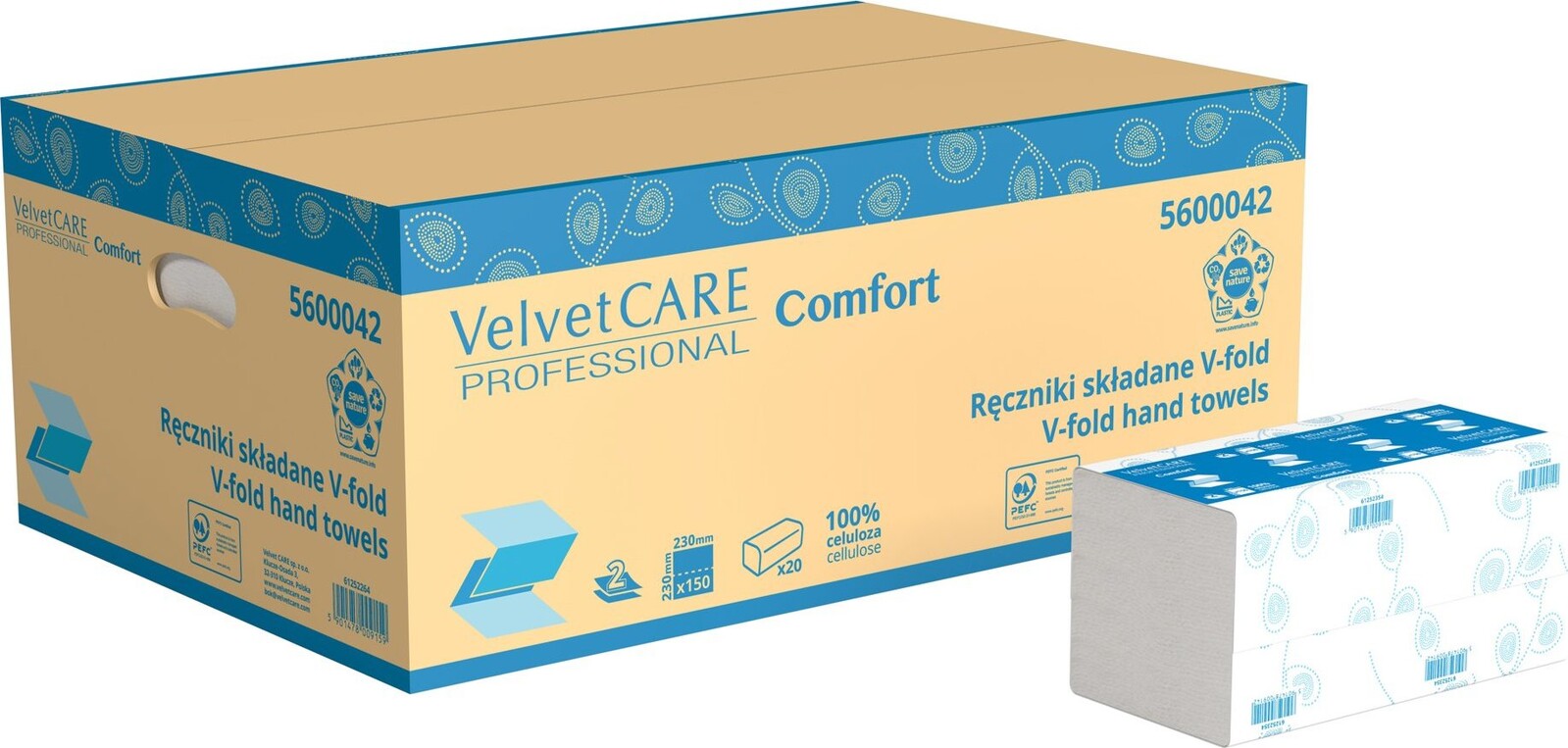 VELVETCARE Professional 23 × 23 cm (20× 150 ks)
