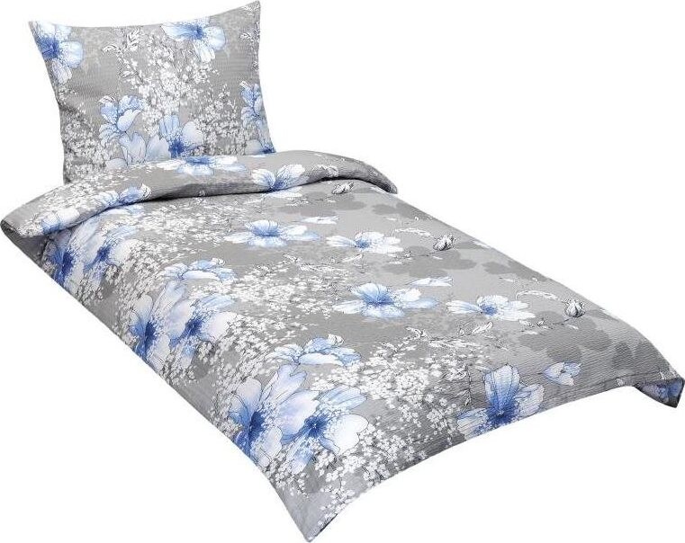 Bellatex obliečky krep 80/528 modrý ibištek 140 × 200, 70 × 90