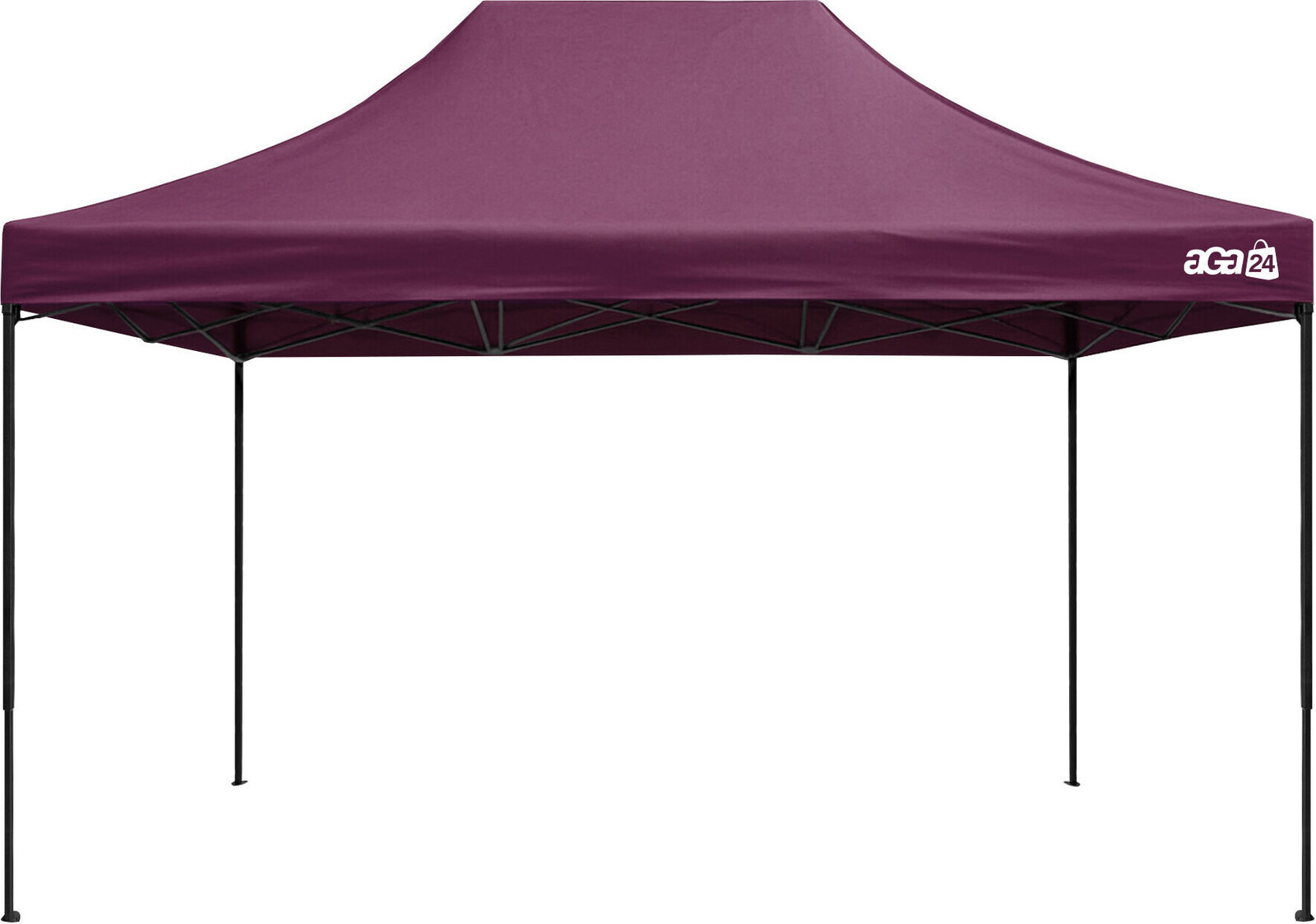 Aga Nůžkový stánek bez bočnic 3 × 4, 5 m, tmavě červený