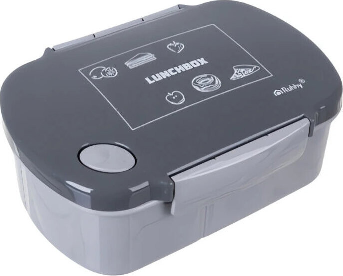 Ruhhy 26169 Svačinový box s přihrádkami 800 ml, šedý