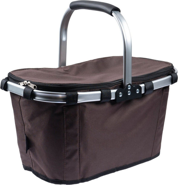 Bauerkraft X-235 Skládací termo košík na piknik a nákupy, 25 l, voděodolný, hnědý