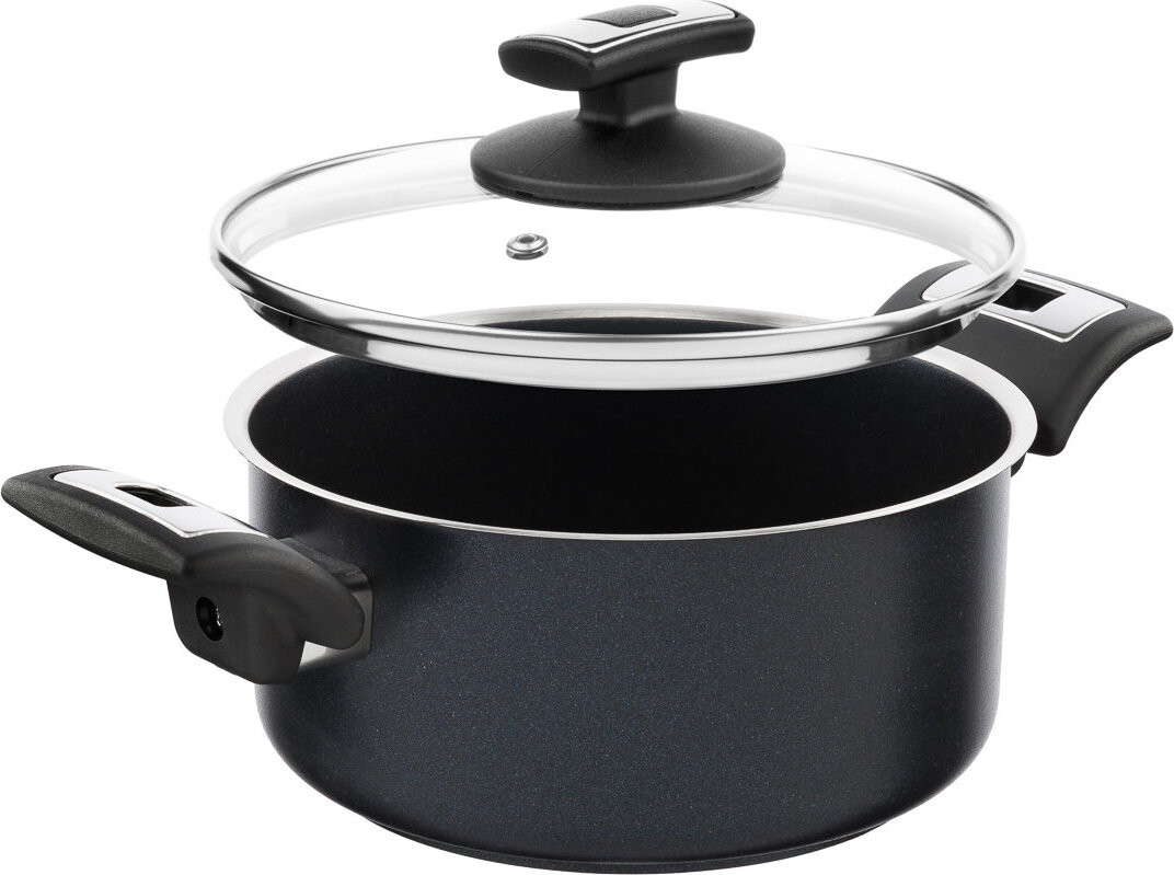 KOLIMAX COMFORT BLACK Rendlík s poklicí 18 cm 2 l