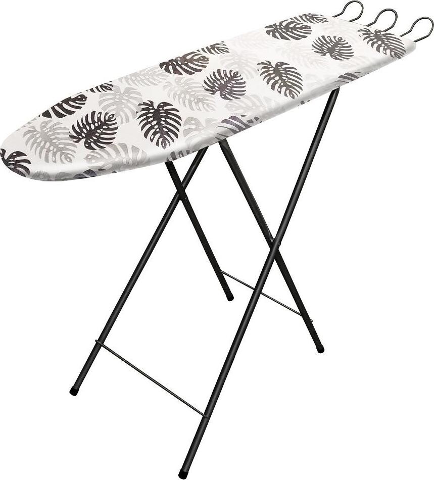 DuraHome Žehliaca doska Rock, čierna, leaves II