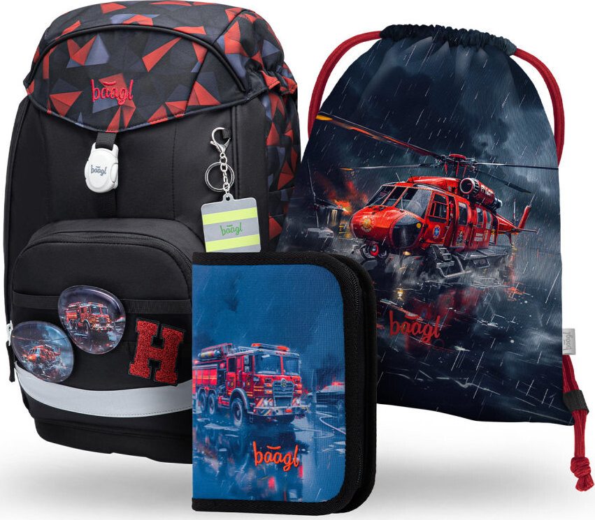 BAAGL SET 3 Airy Plus Záchranáři: batoh, penál, sáček