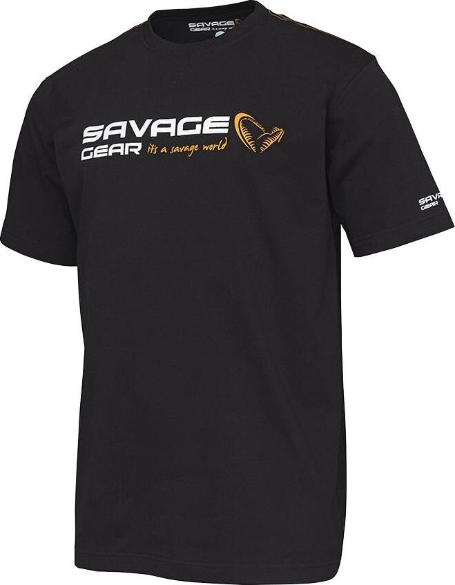 Savage Gear Signature Logo T-Shirt Black Ink Veľkosť L
