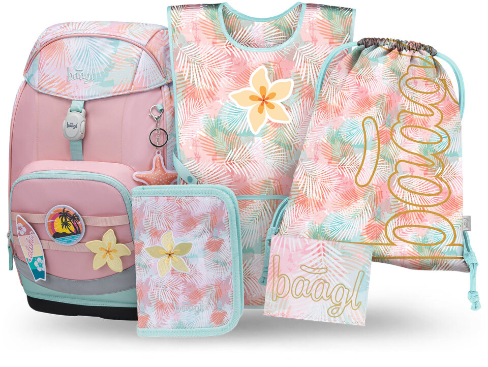 BAAGL SET 5 Airy Plus Sunset: batoh, penál, sáček, zástěra, peněženka