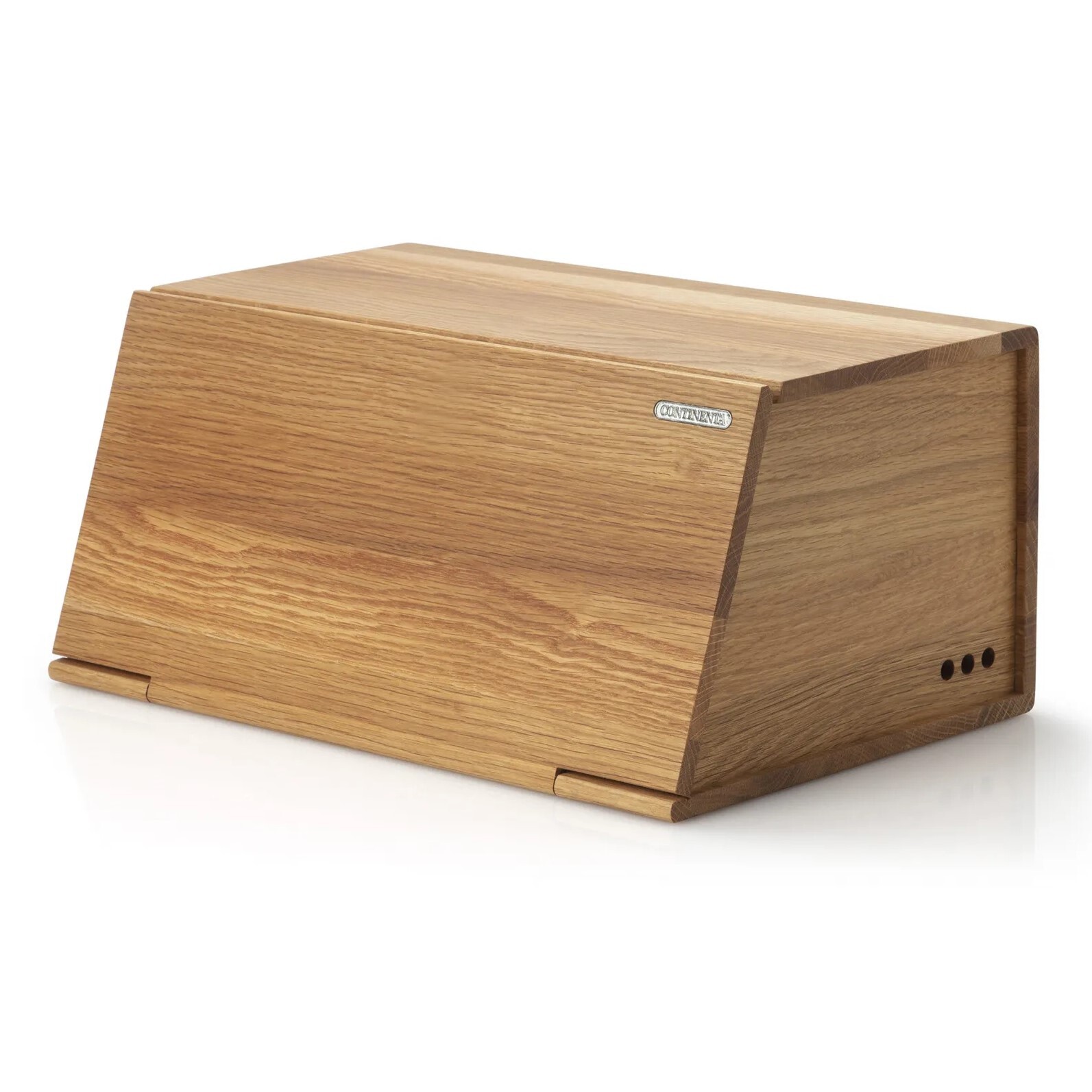 Chlebník s doskou na krájanie 40 cm, hnedá, dubové drevo, Continenta