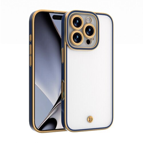 Puzdro Silky Gold iPhone 12 - modré