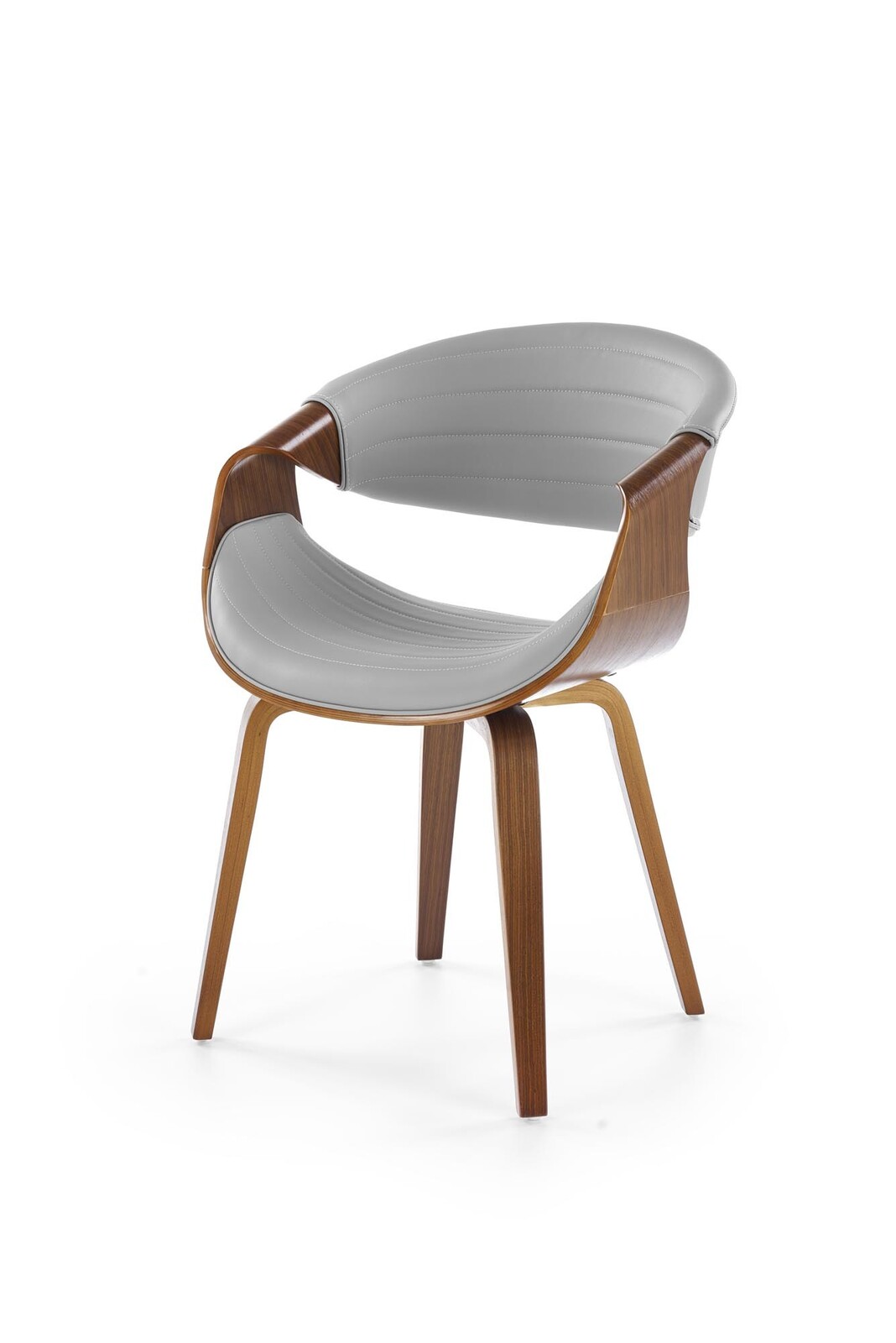 Jídelní křeslo K544 popelavě šedé/ořechové