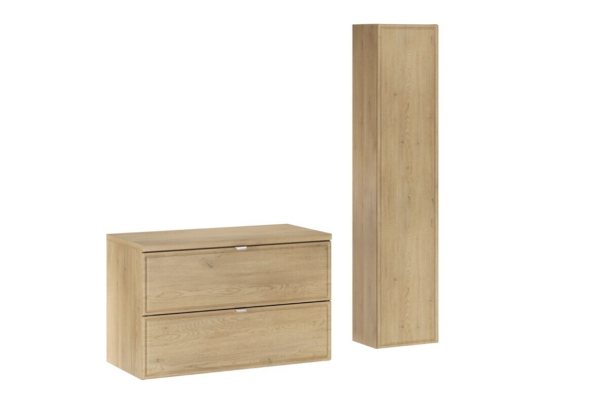 Koupelnová sestava Terra s deskou a skříňkami 80 cm dub cremona