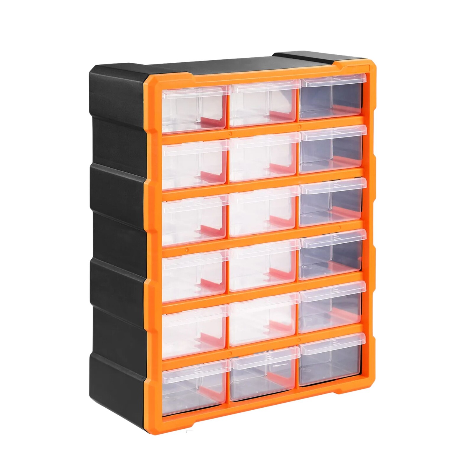 Organizér Damir s 18 přihrádkami černý/oranžový