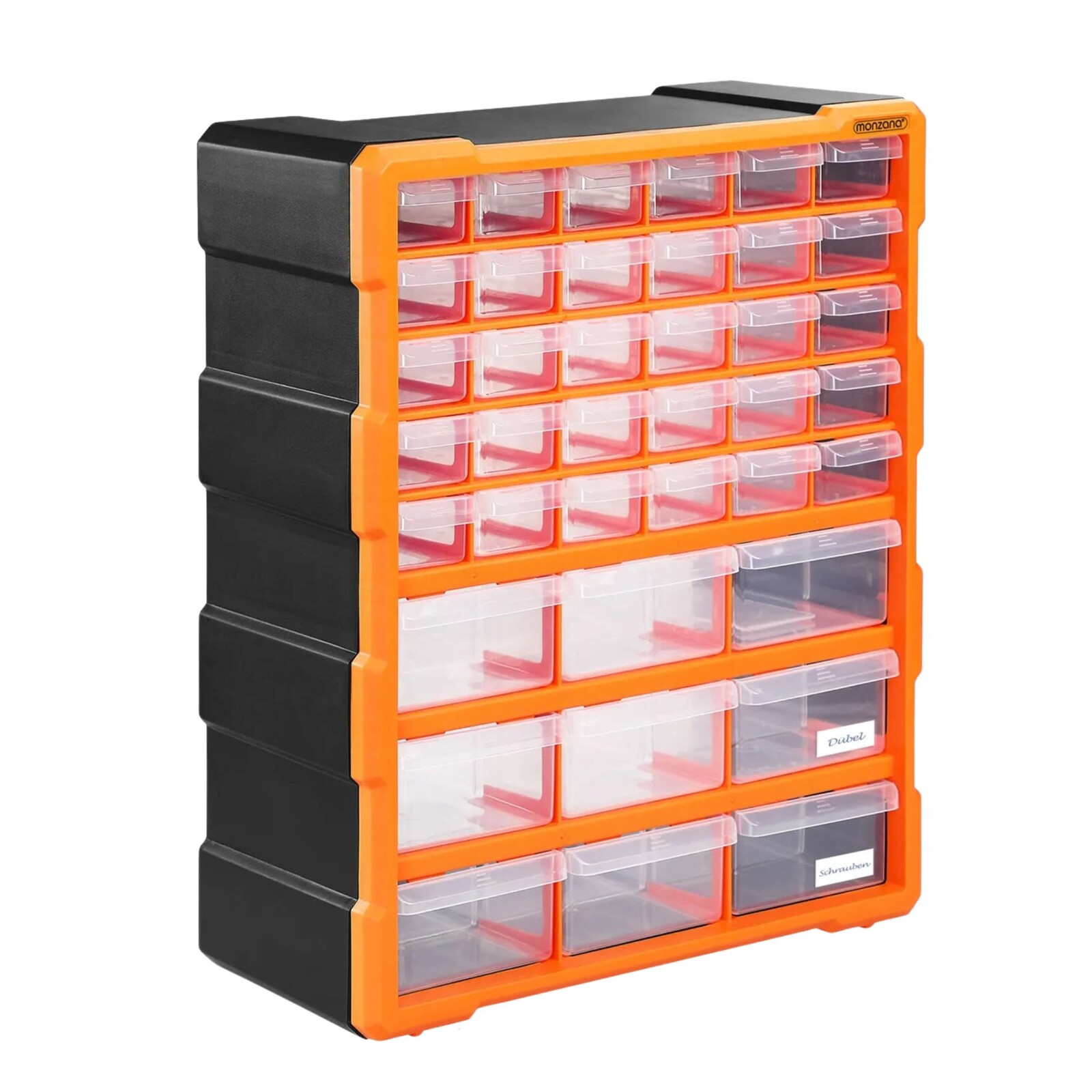 Organizér Damir s 39 přihrádkami černý/oranžový