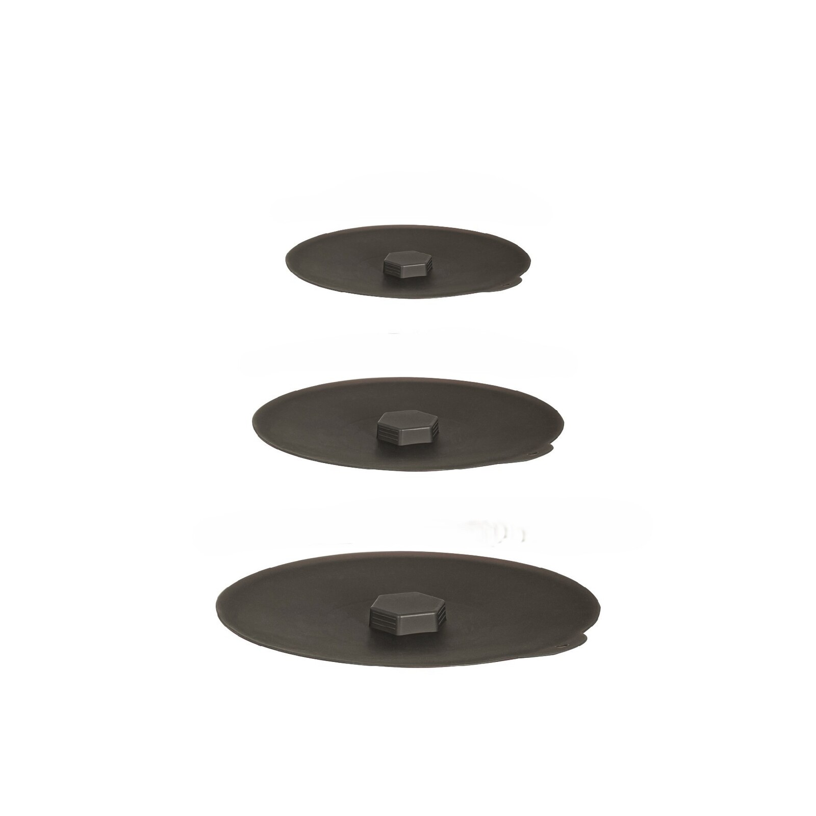 Sada 3 ks silikonových poklic Boytrick antracitová