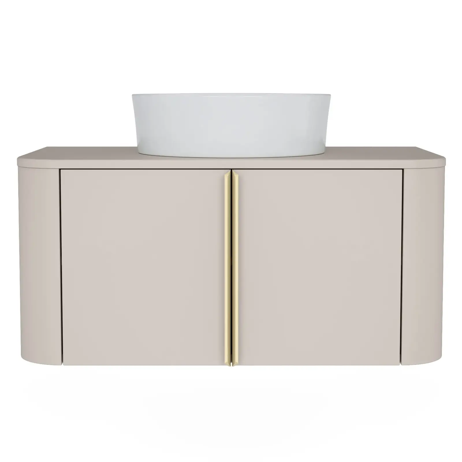 Závěsná skříňka pod umyvadlo Bassa 80 cm kašmír/zlatá