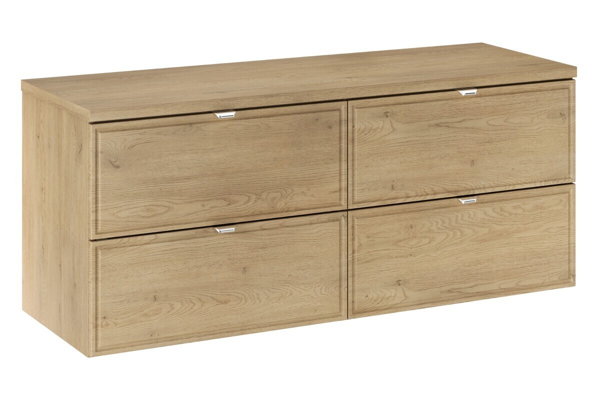 Závěsná skříňka pod umyvadlo Terra s deskou 120 cm dub cremona