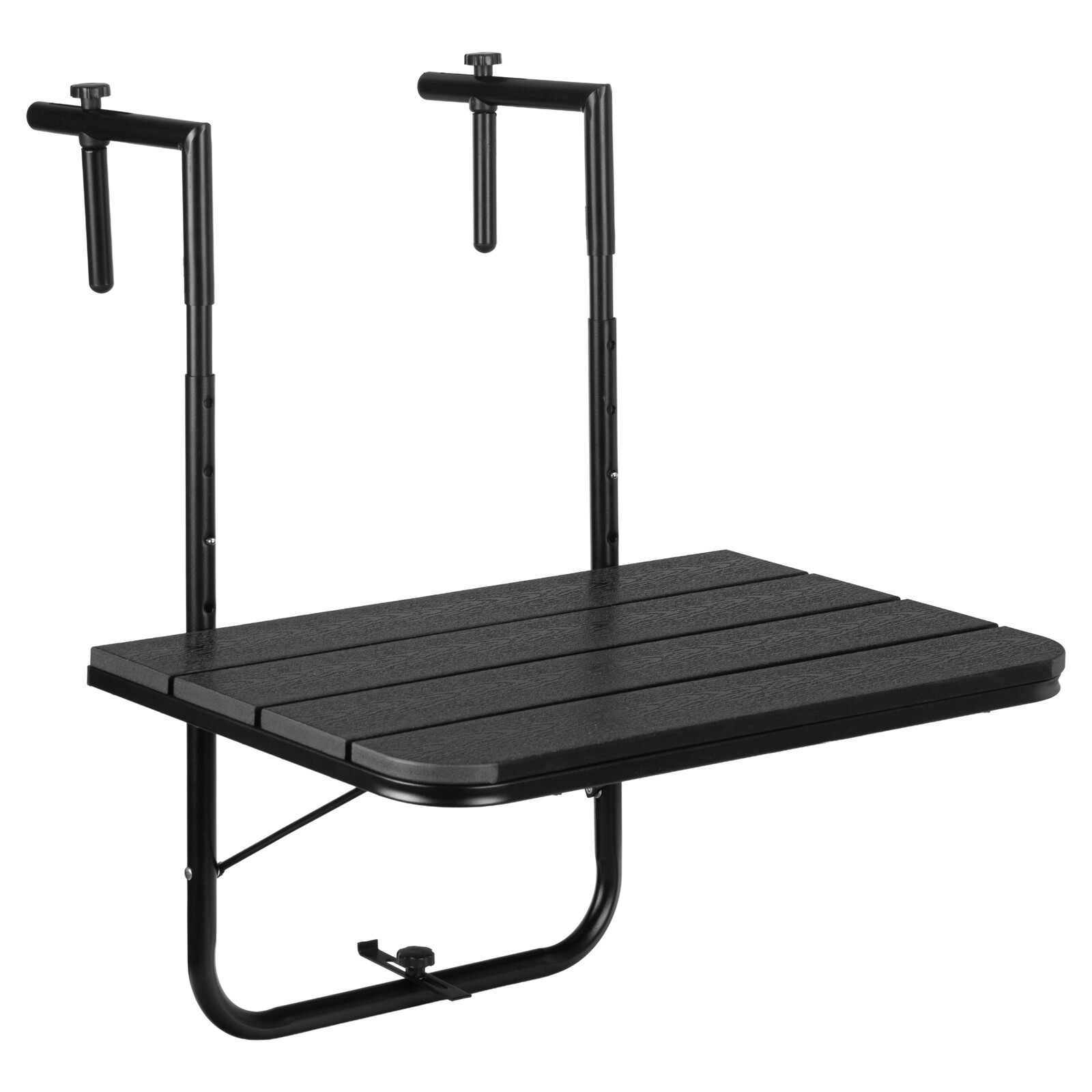 Závěsný balkónový stůl Aretto 60 cm černý