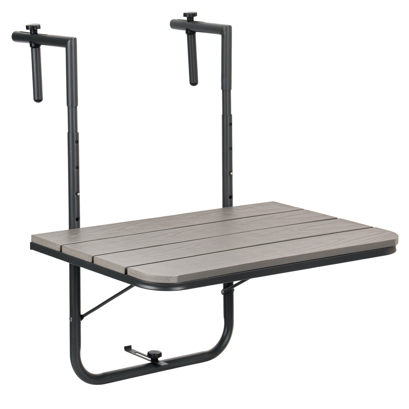 Závěsný balkónový stůl Aretto 60 cm šedý