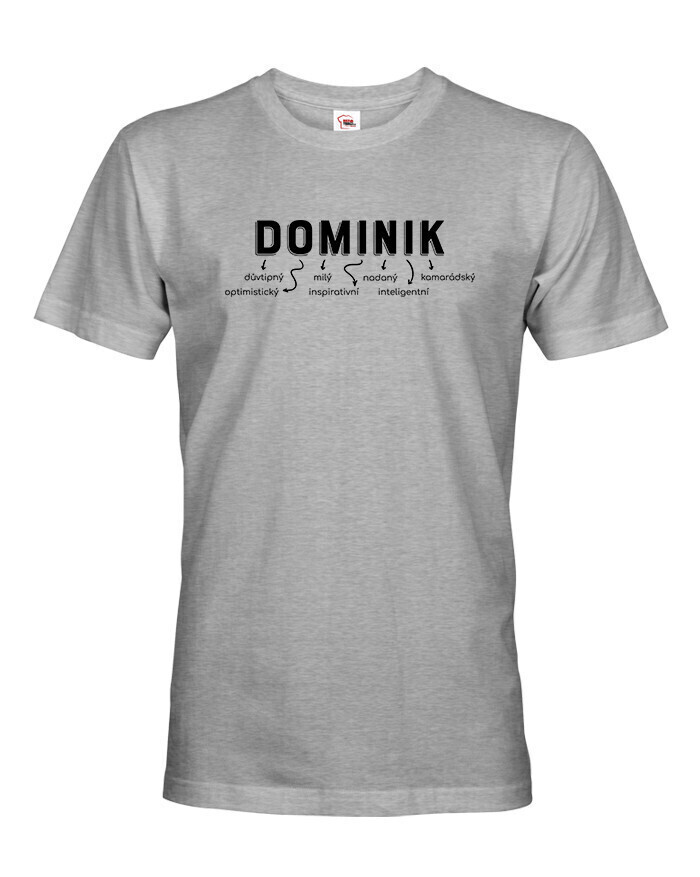 Pánské tričko  k meninám s menom Dominik