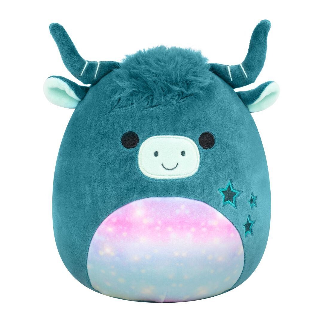 SQUISHMALLOWS Zelená horská krava - Clark, 13 cm