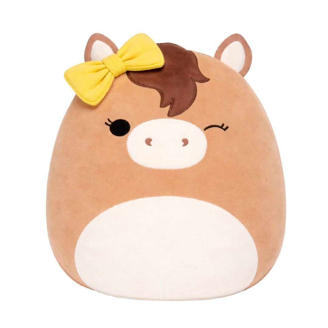 SQUISHMALLOWS Hnedý kôň s mašľou - Tomar, 13 cm