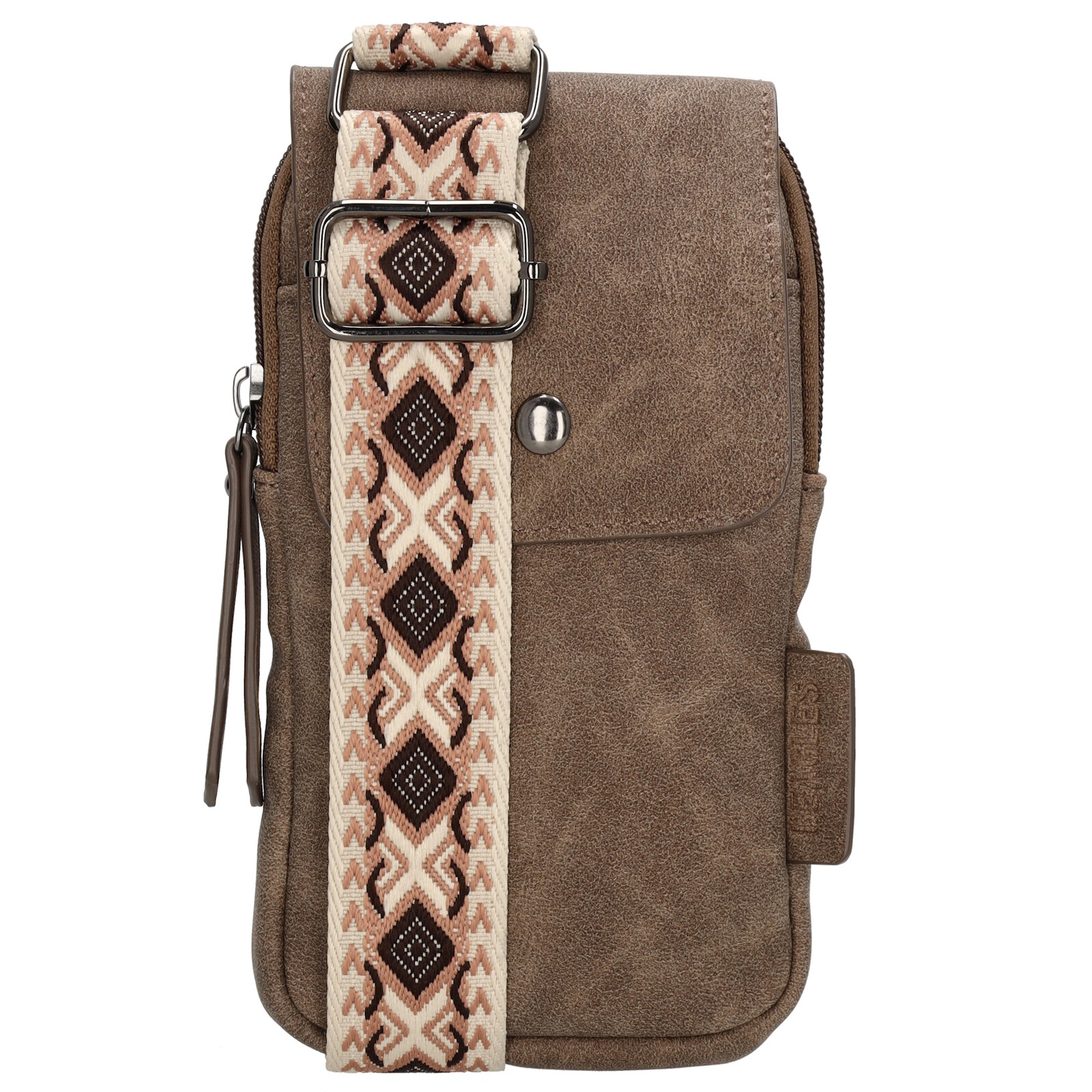 Beagles dámska crossbody taška na mobil Malaga - tmavá taupe