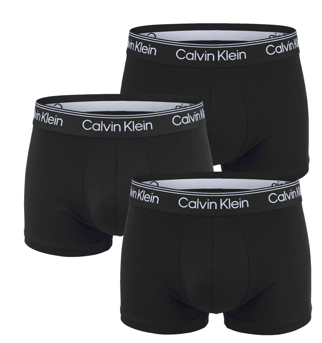 Calvin Klein - boxerky 3PACK Microfiber stretch solid black