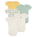 Detské body Petit Bateau 5 BODIES US MC