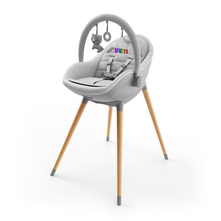 KINDERKRAFT Jedálenská stolička a lehátko Fini Up 2v1 Grey