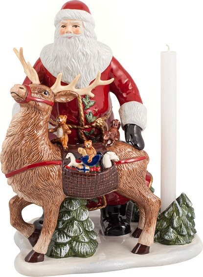 Villeroy & Boch Christmas Toys Memory svietnik Santa so sobom, 30 cm 14-8602-6549