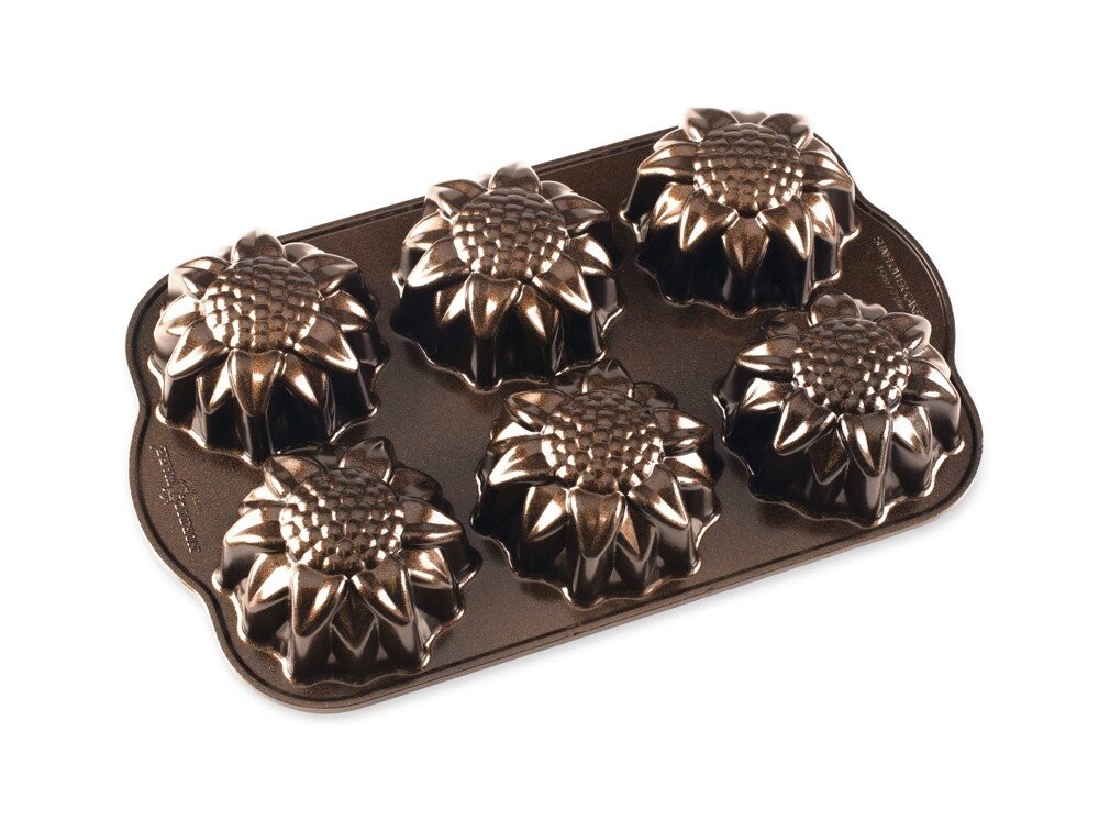Nordic Ware Forma na 6 kvetov slnečnice, bronzová, 0,71l 56448