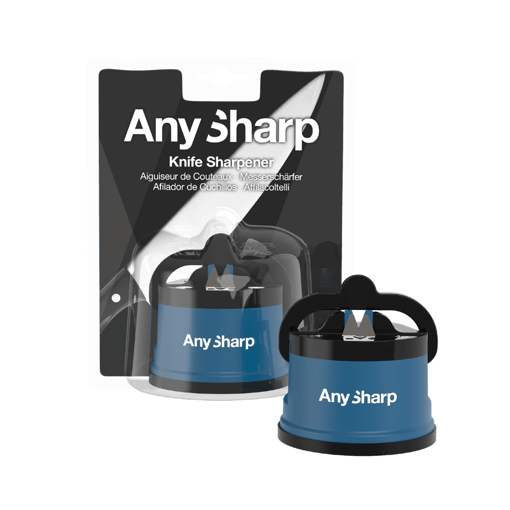 AnySharp Brúska na nože Premium s plastovým telom v blistru, modrá ANYSHARP