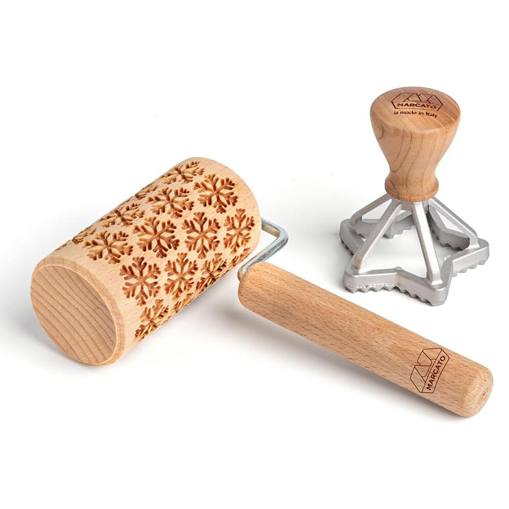 Marcato Sada na pečivo: vykrajovač hviezda + embosovaný valček, vločky XPR-PROMO-008-BLU