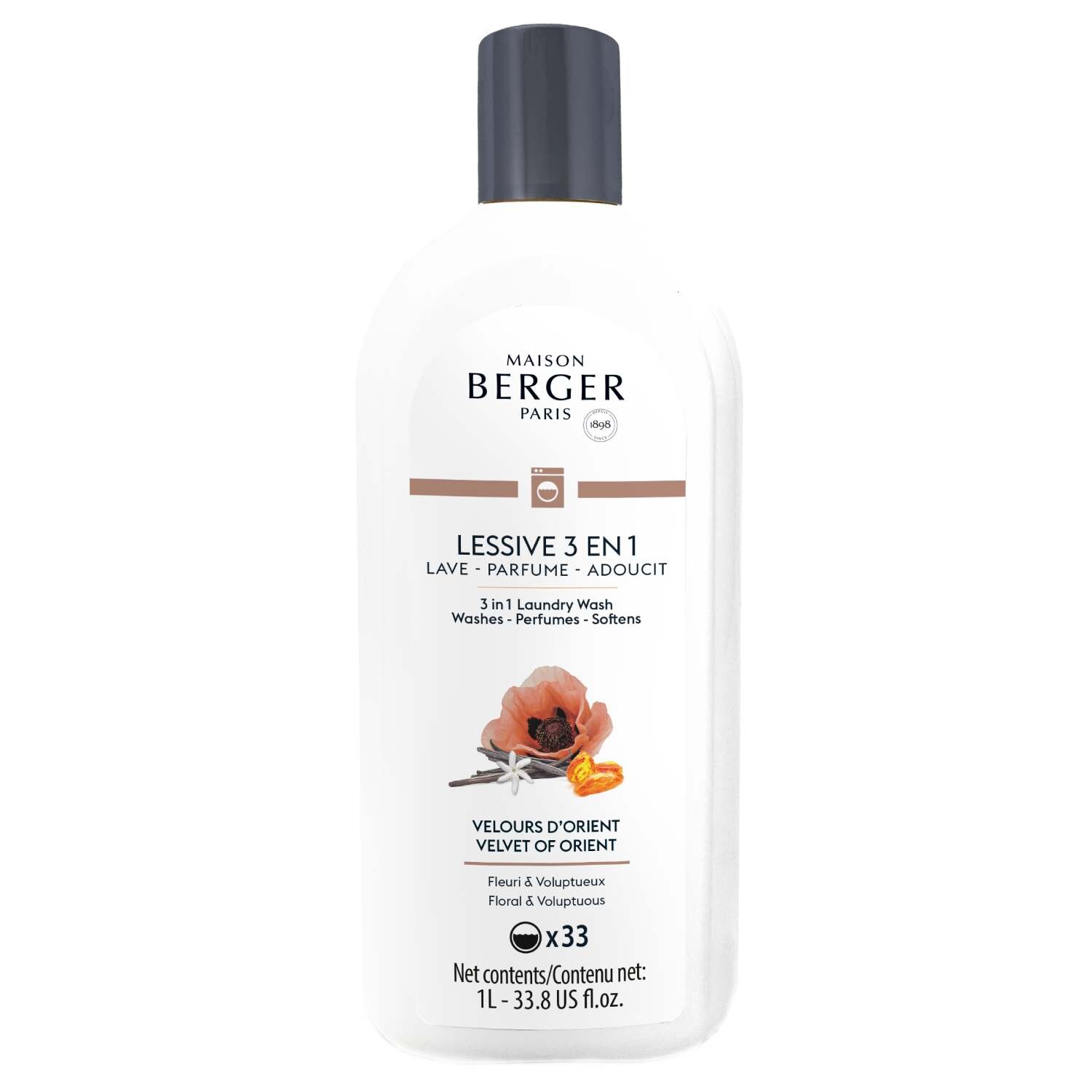 Maison Berger Paris Prací prostriedok so zmäkčovadlom a parfumom Zamat z Orientu 3v1, 1000 ml 28004