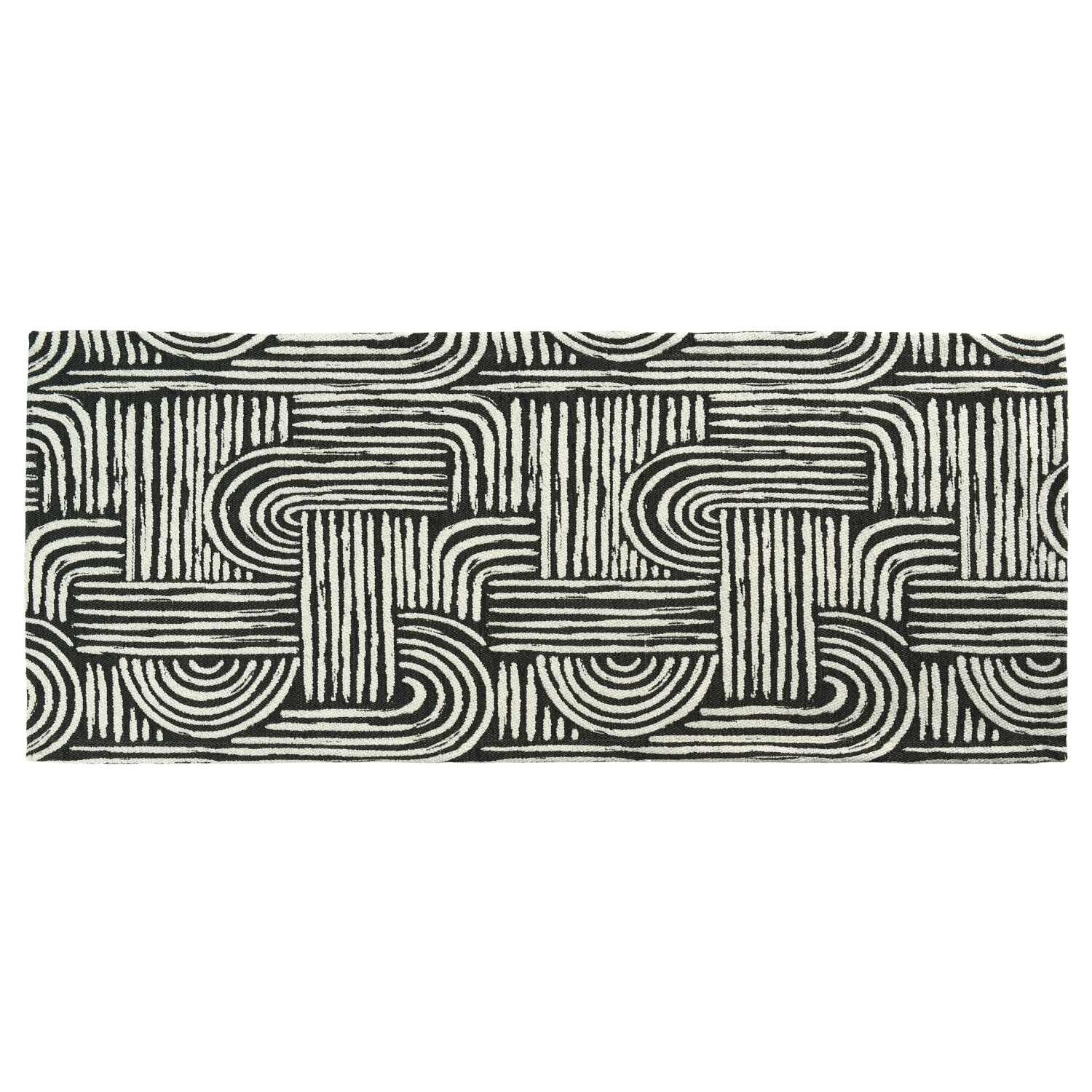 Sander Žakárový behúň na stôl Arcus, 40 x 100 cm, black 521568-39