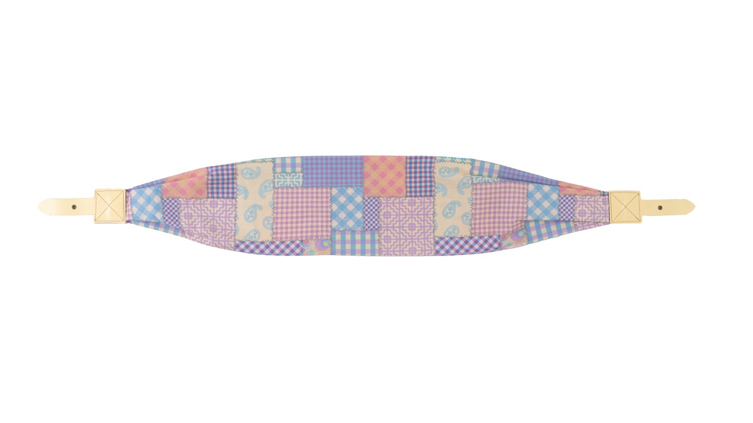Polarbox Látkový popruh POP, vzor Patchwork, žltá pracka PLBSTRAP9296