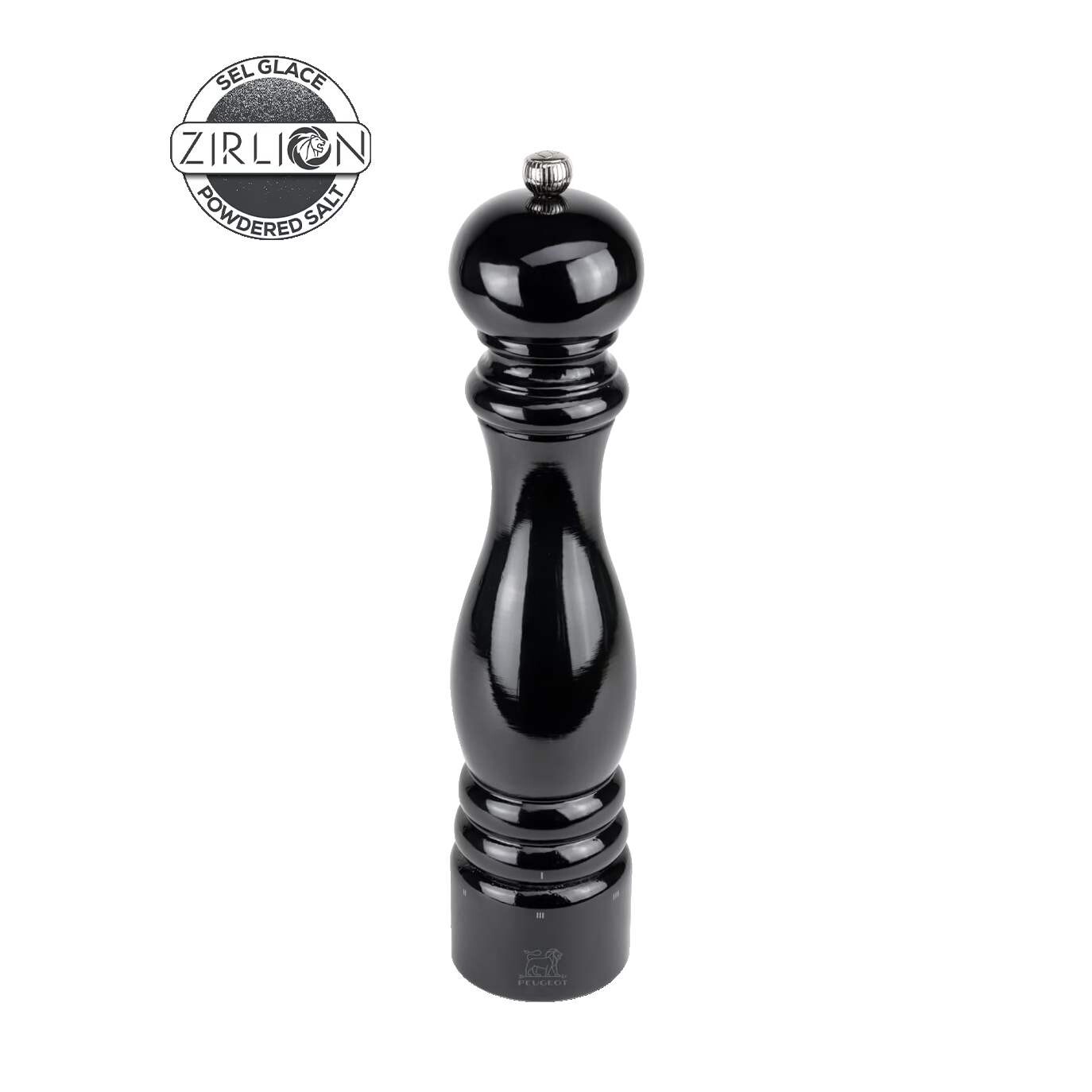 Peugeot Drevený mlynček Paris na soľ u’Select Zirlion, 30 cm, čierny lak 2377500