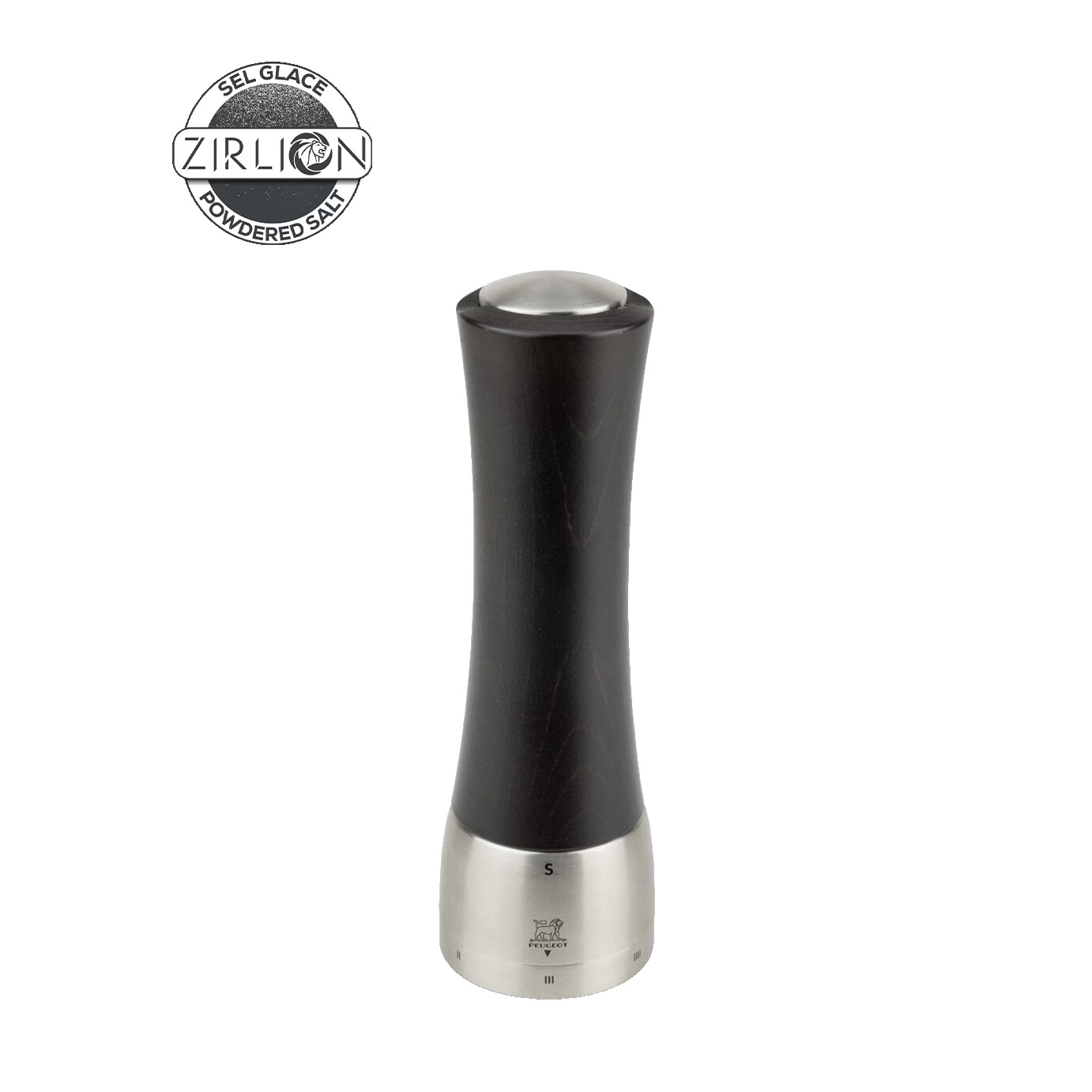 Peugeot Mlynček na soľ Madras Zirlion, 21 cm, čokoládový / nerez 2523600