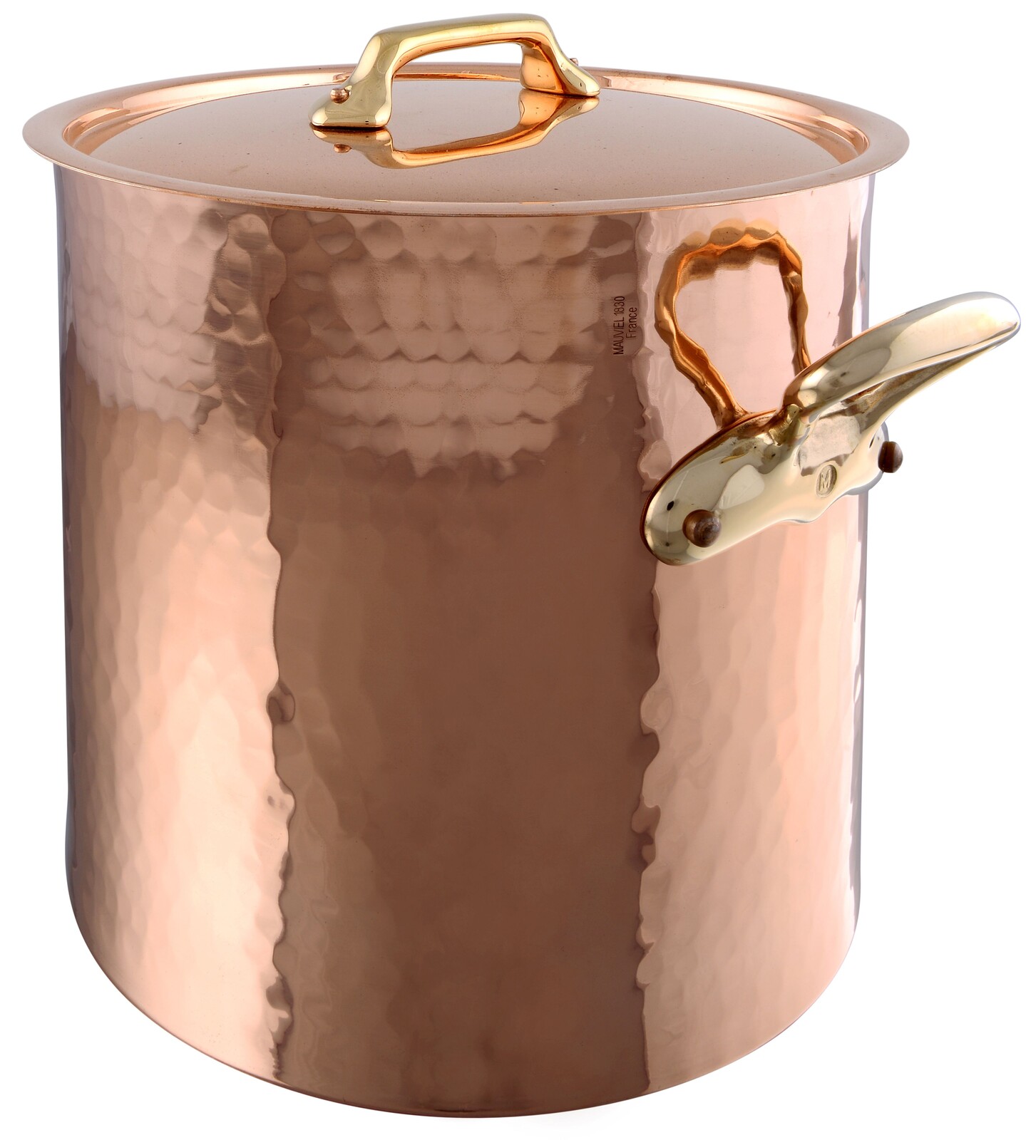 Mauviel Vysoký medený hrniec s bronzovými uchami a pokrievkou M’Tradition, Ø 36 cm / 36 l 214836