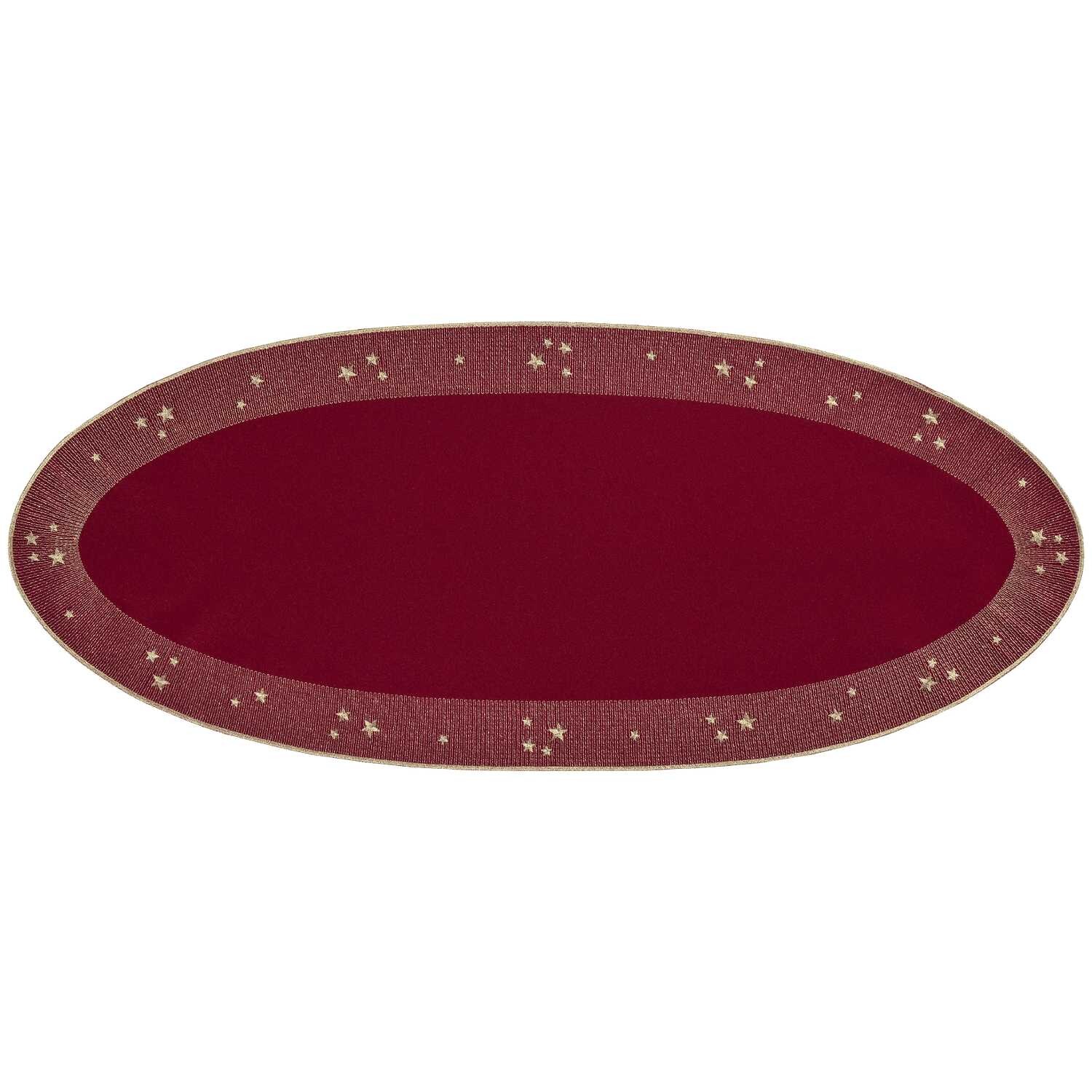 Sander Obrus oválny / prestieranie Starlight, 36 x 88 cm, burgundy 826957-26