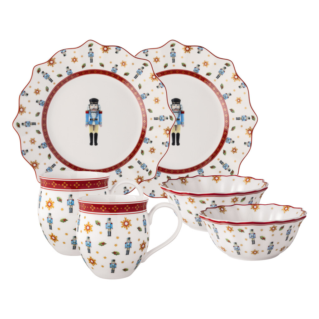 Villeroy & Boch Sada vianočného porcelánu Toy's Delight, Luskáčik, 6 ks 14-8585-7287