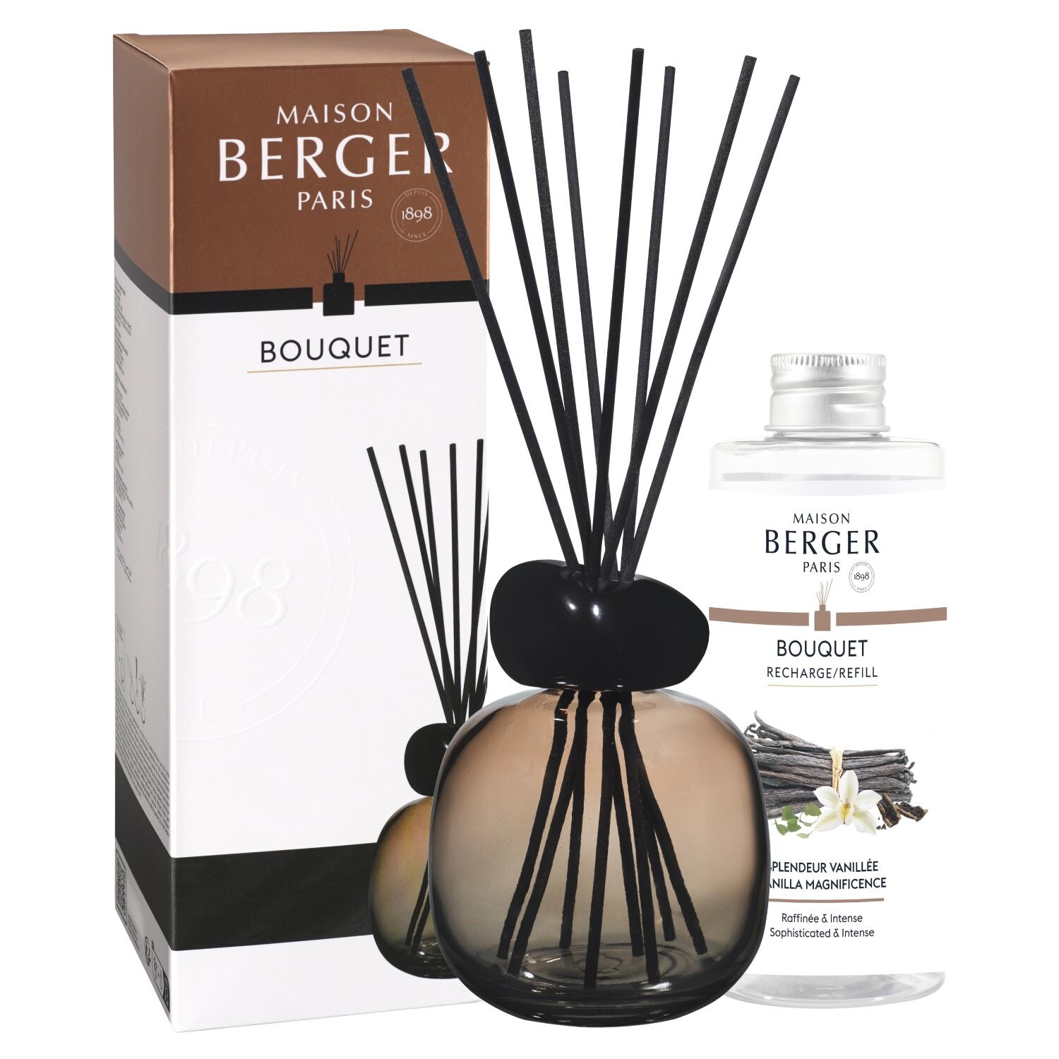 Maison Berger Paris Aróma difuzér Mineral, béžový + náplň Veľkolepá vanilka 180 ml 7856