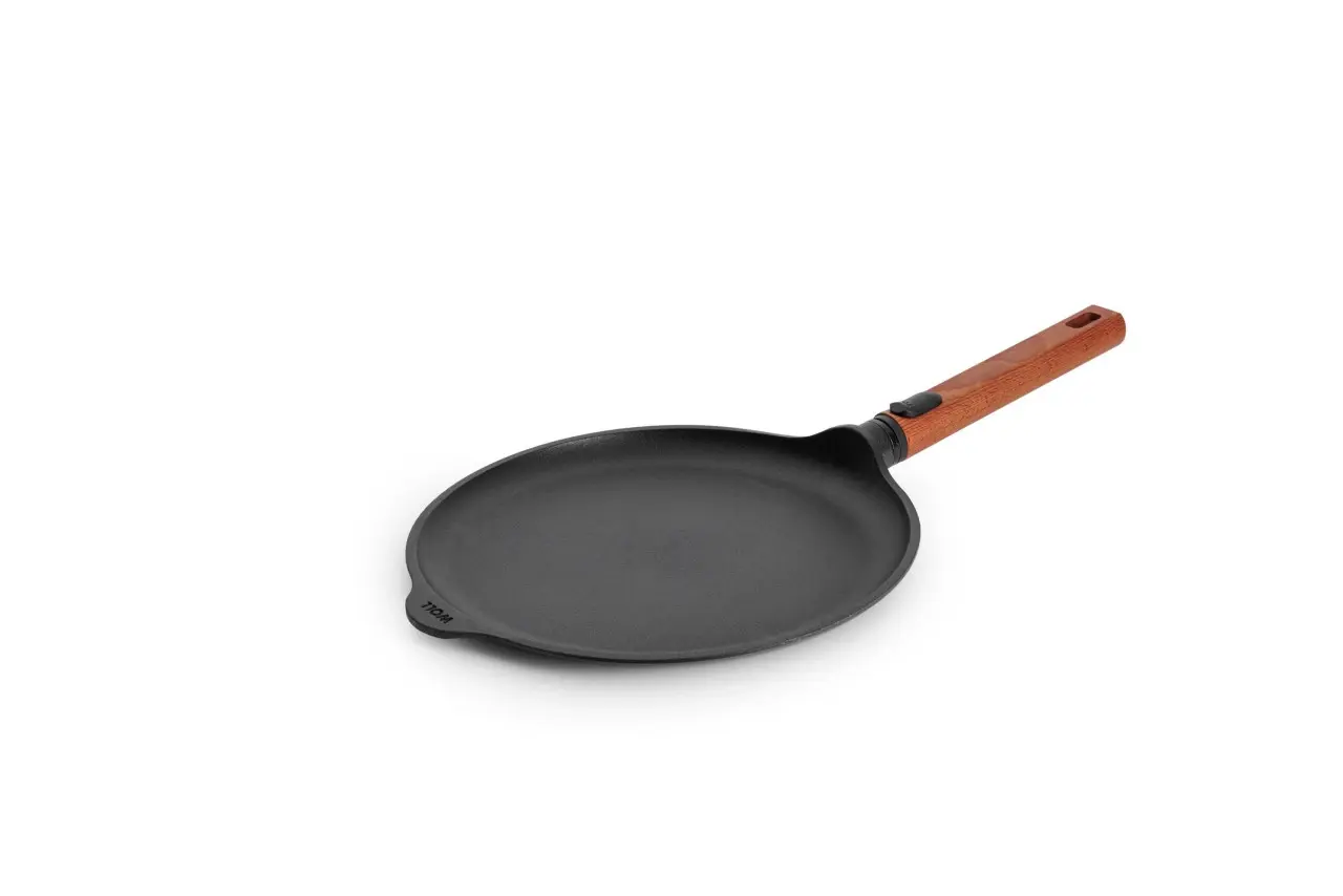 Woll Nepřilnavá pánev na palačinky Eco Logic QXR s dřevěnou odnímatelnou rukojetí, Ø 26 cm 1226WLCI-Q